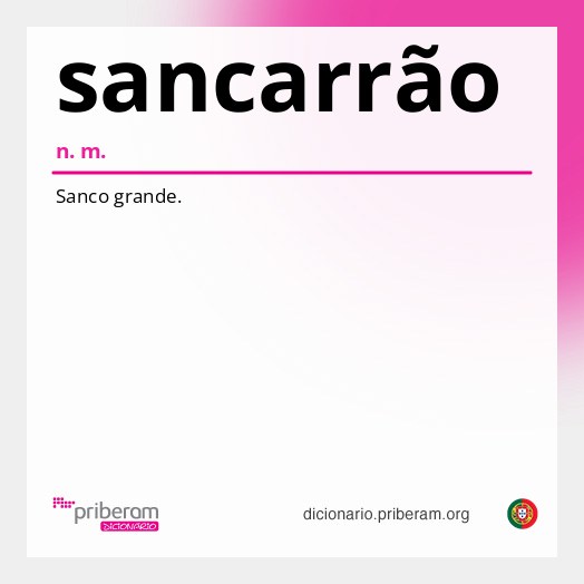 Significado de sancarrão