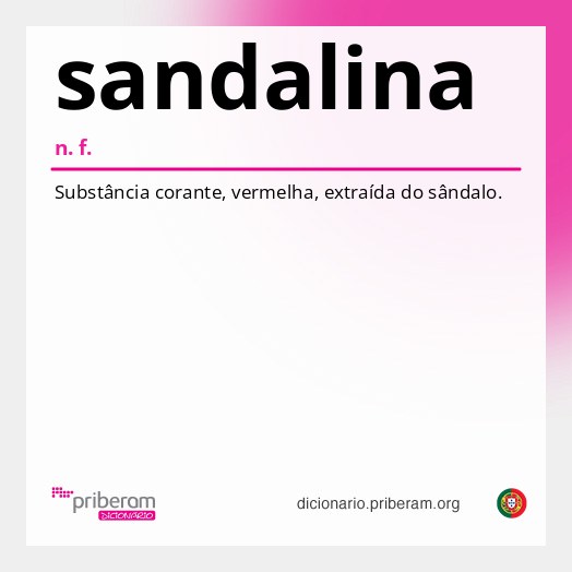 Significado de sandalina