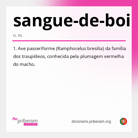 Significado de sangue-de-boi