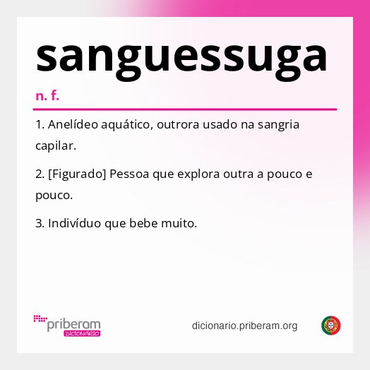 Significado de sanguessuga