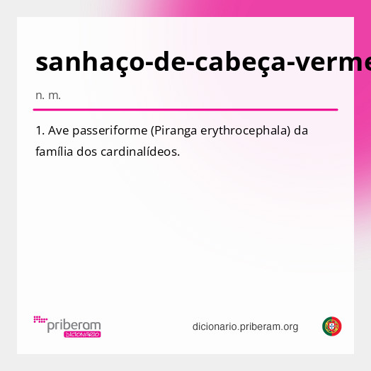 Significado de sanhaço-de-cabeça-vermelha