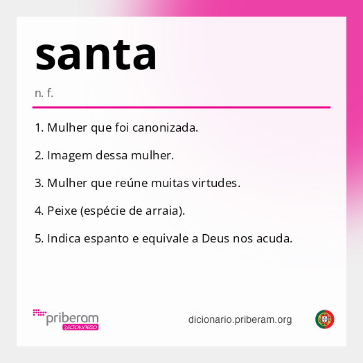 Significado de santa