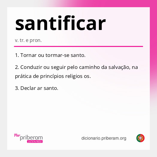 Significado de santificar