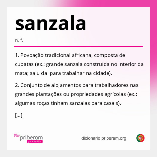 Significado de sanzala