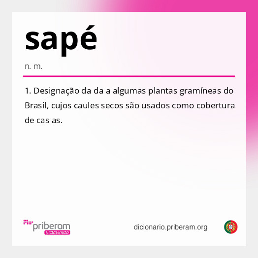Significado de sapé