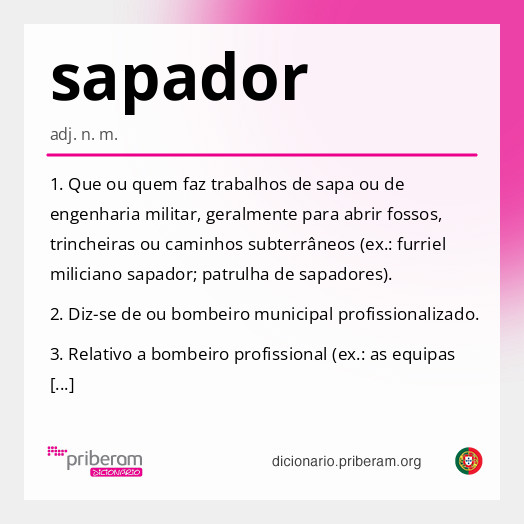Significado de sapador