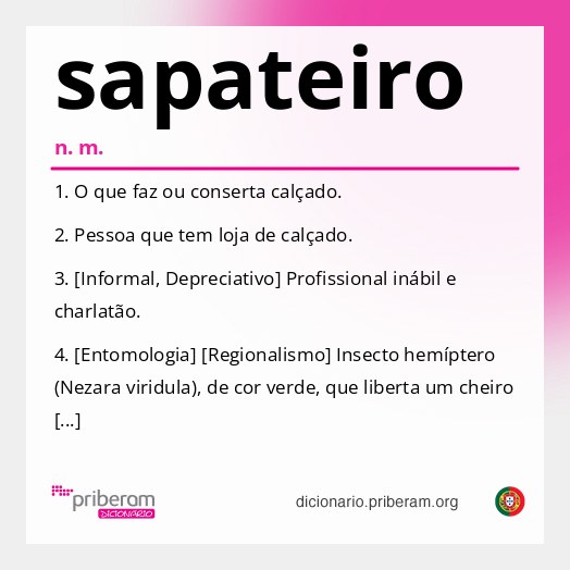 Significado de sapateiro