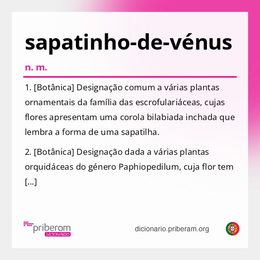 Significado de sapatinho-de-vénus