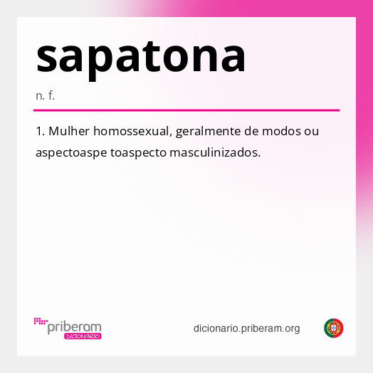 Significado de sapatona
