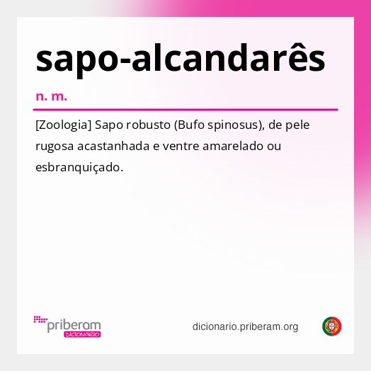 Significado de sapo-alcandarês
