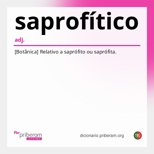 Significado de saprofítico