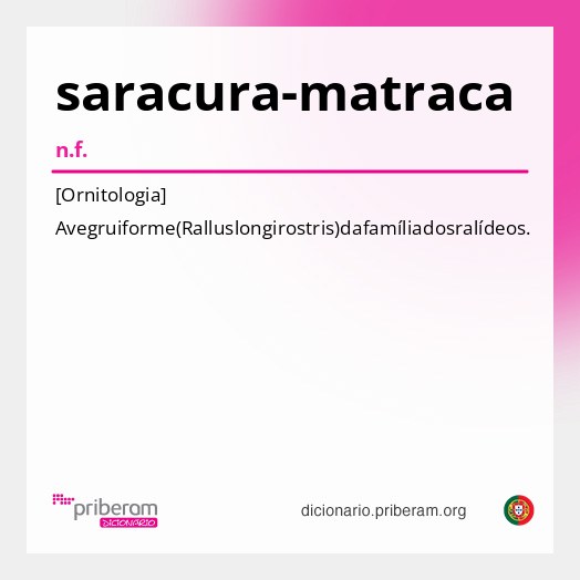 Significado de saracura-matraca