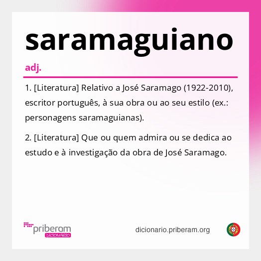 Significado de saramaguiano