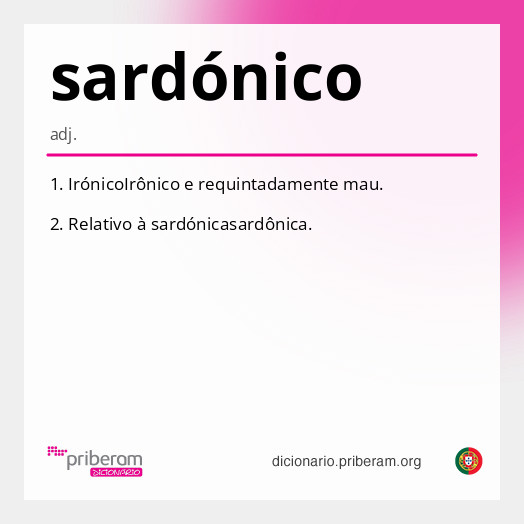 Significado de sardónico