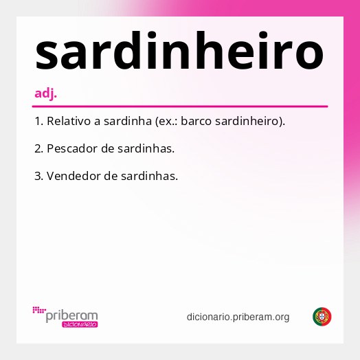 Significado de sardinheiro