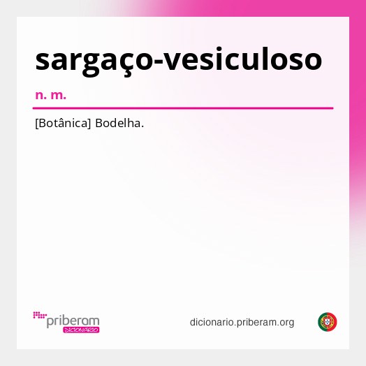 Significado de sargaço-vesiculoso