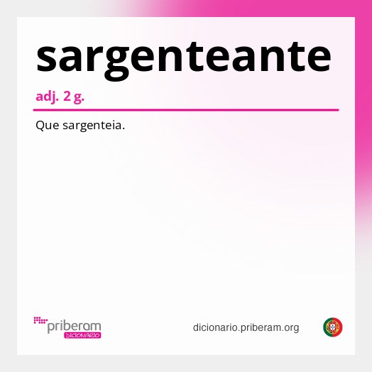 Significado de sargenteante