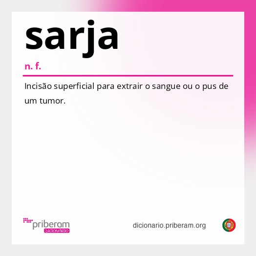 Significado de sarja