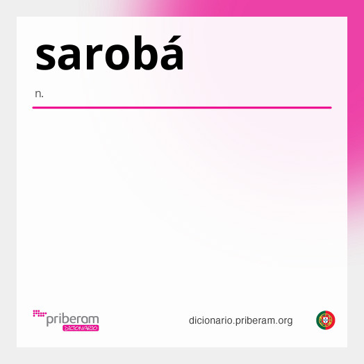 Significado de sarobá