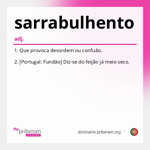 Significado de sarrabulhento
