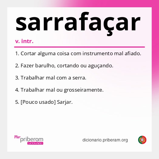 Significado de sarrafaçar