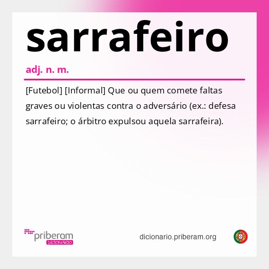 Significado de sarrafeiro