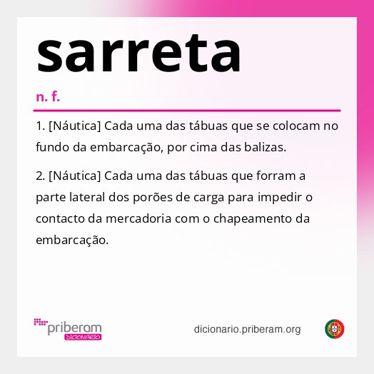 Significado de sarreta