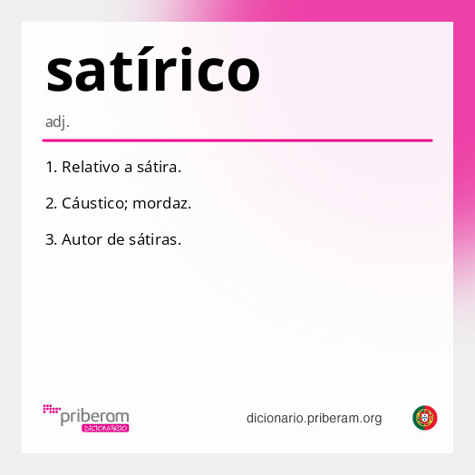 Significado de satírico