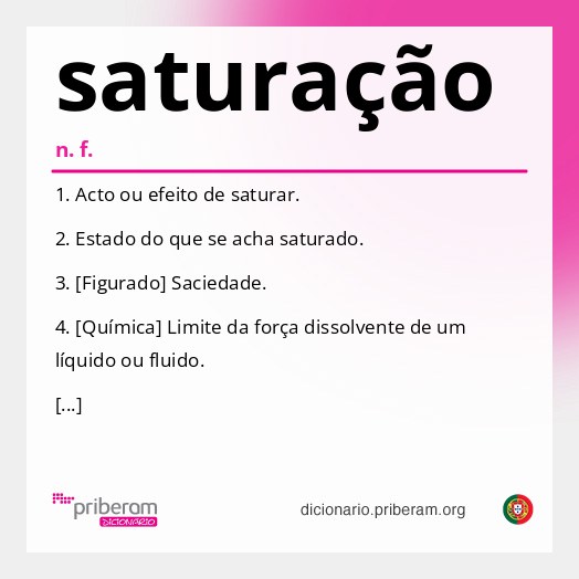 Significado de saturação