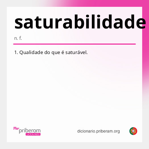 Significado de saturabilidade