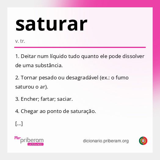 Significado de saturar