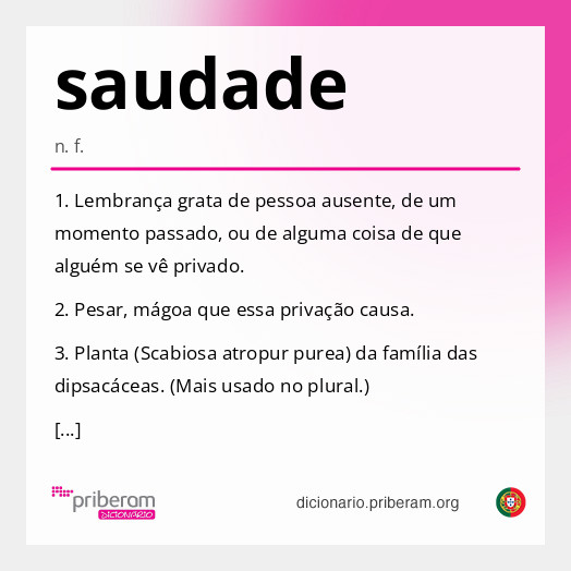 Significado de saudade