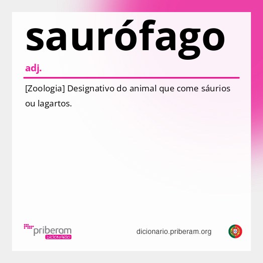 Significado de saurófago
