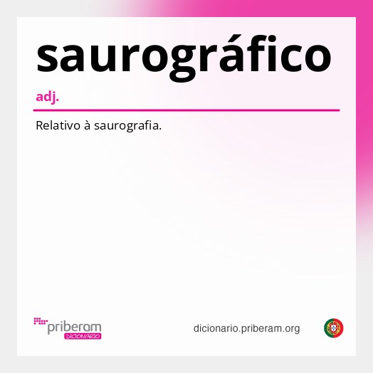 Significado de saurográfico