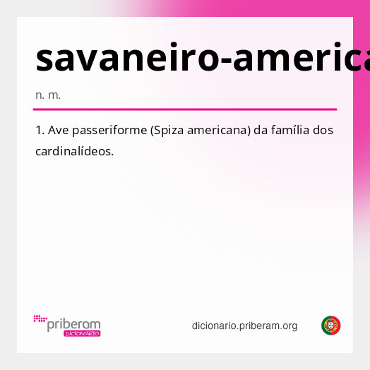 Significado de savaneiro-americano