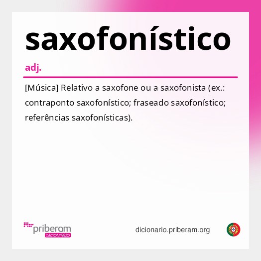 Significado de saxofonístico