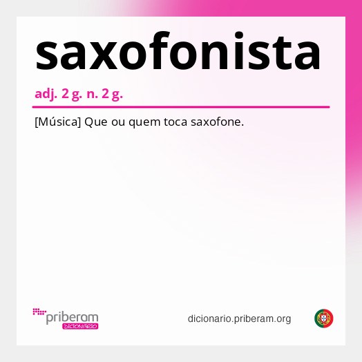 Significado de saxofonista