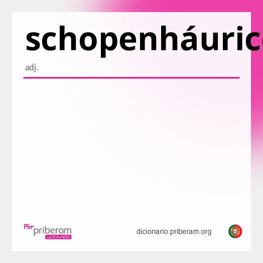 Significado de schopenháurico