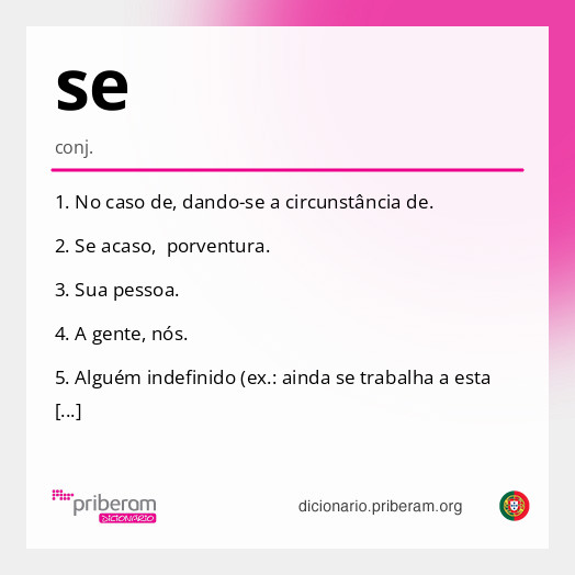 Significado de se