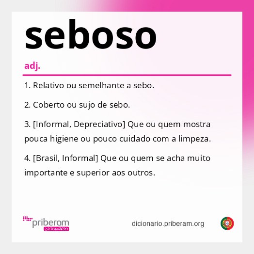 Significado de seboso