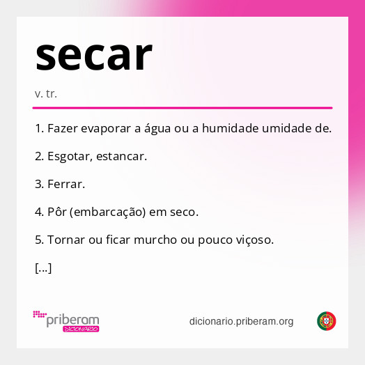 Significado de secar