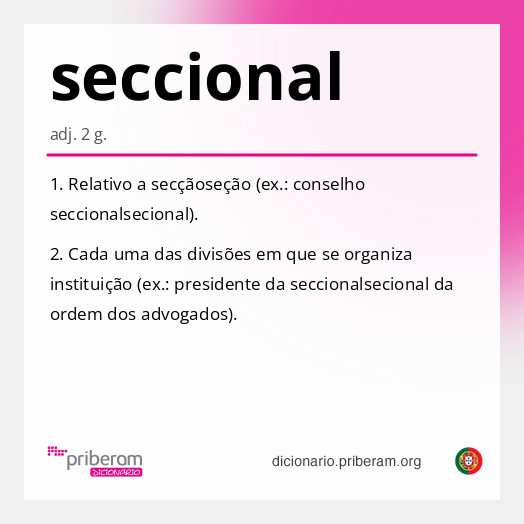 Significado de seccional