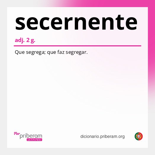 Significado de secernente