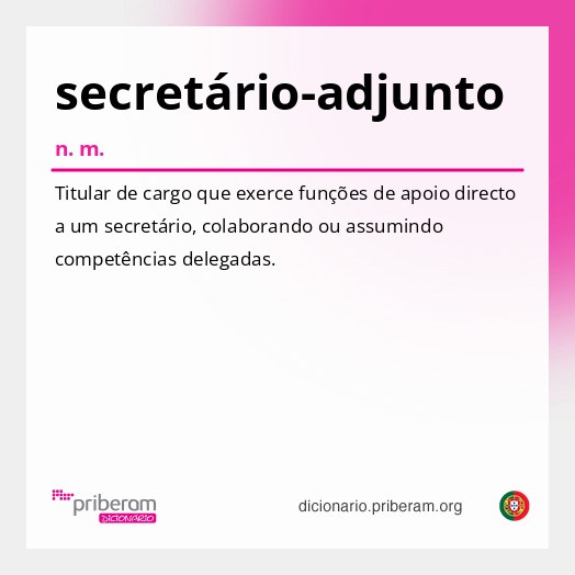 Significado de secretário-adjunto