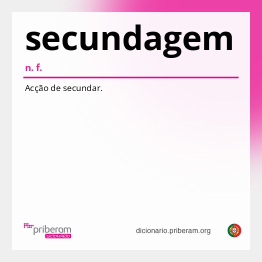 Significado de secundagem
