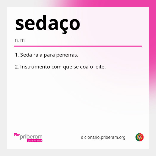 Significado de sedaço