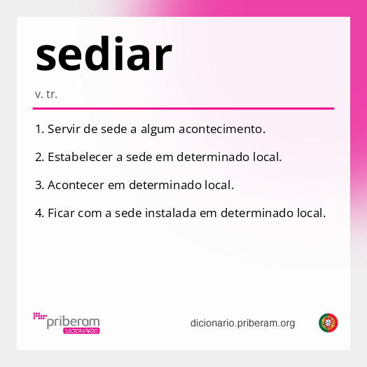 Significado de sediar