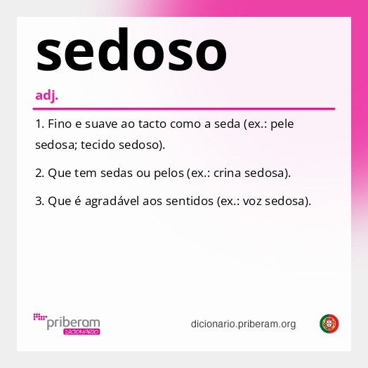 Significado de sedoso