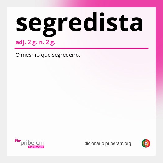 Significado de segredista