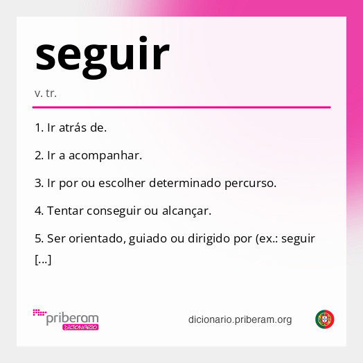 Significado de seguir